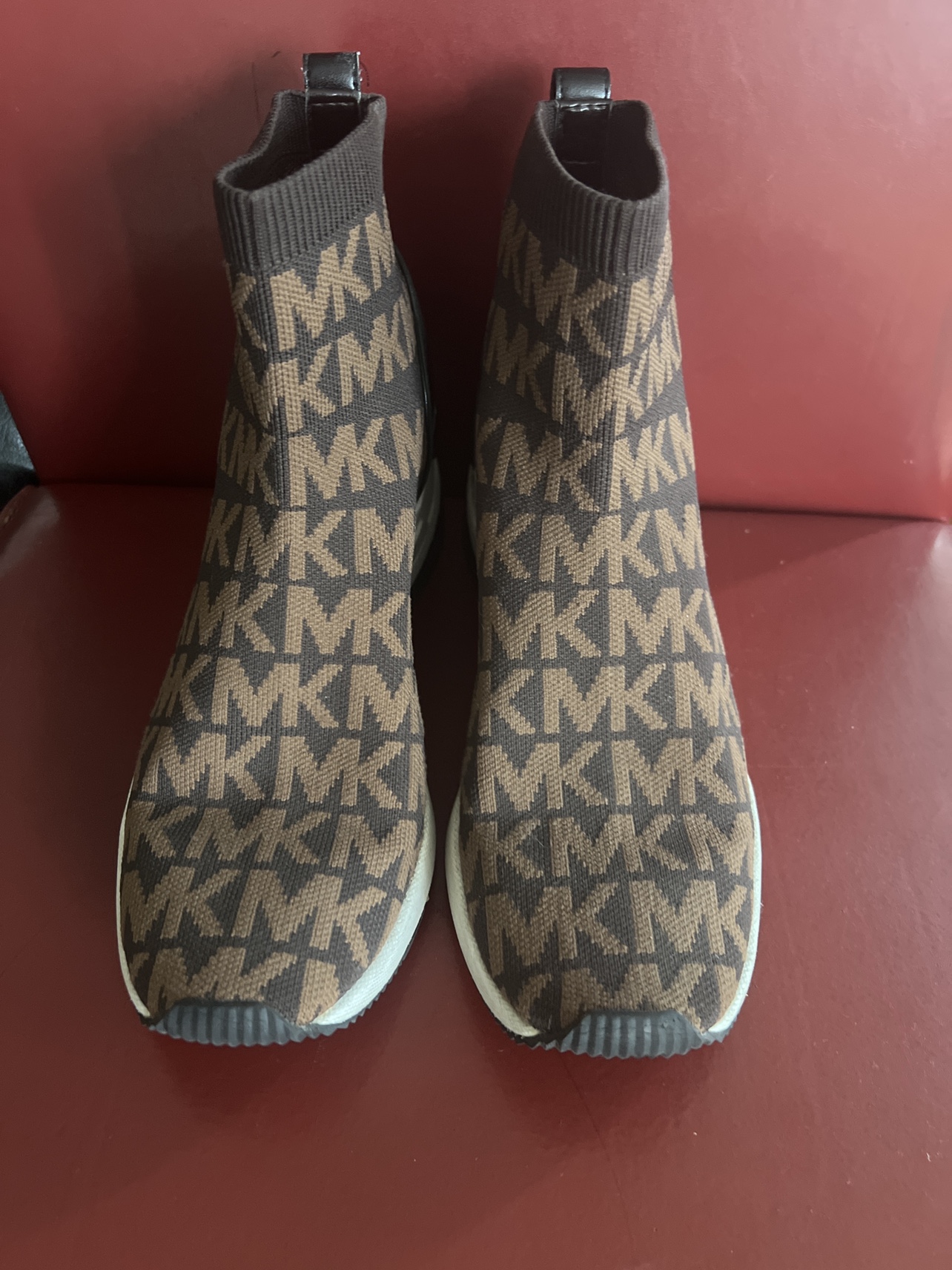 Michael Kors Brown Knit Booties - photo 3