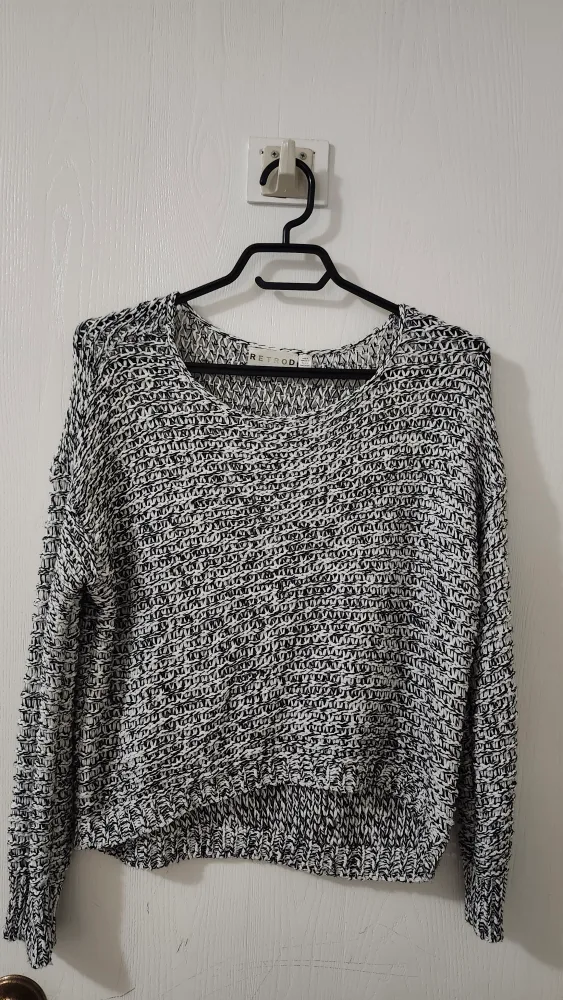 Black and White Knit Sweater thumbnail