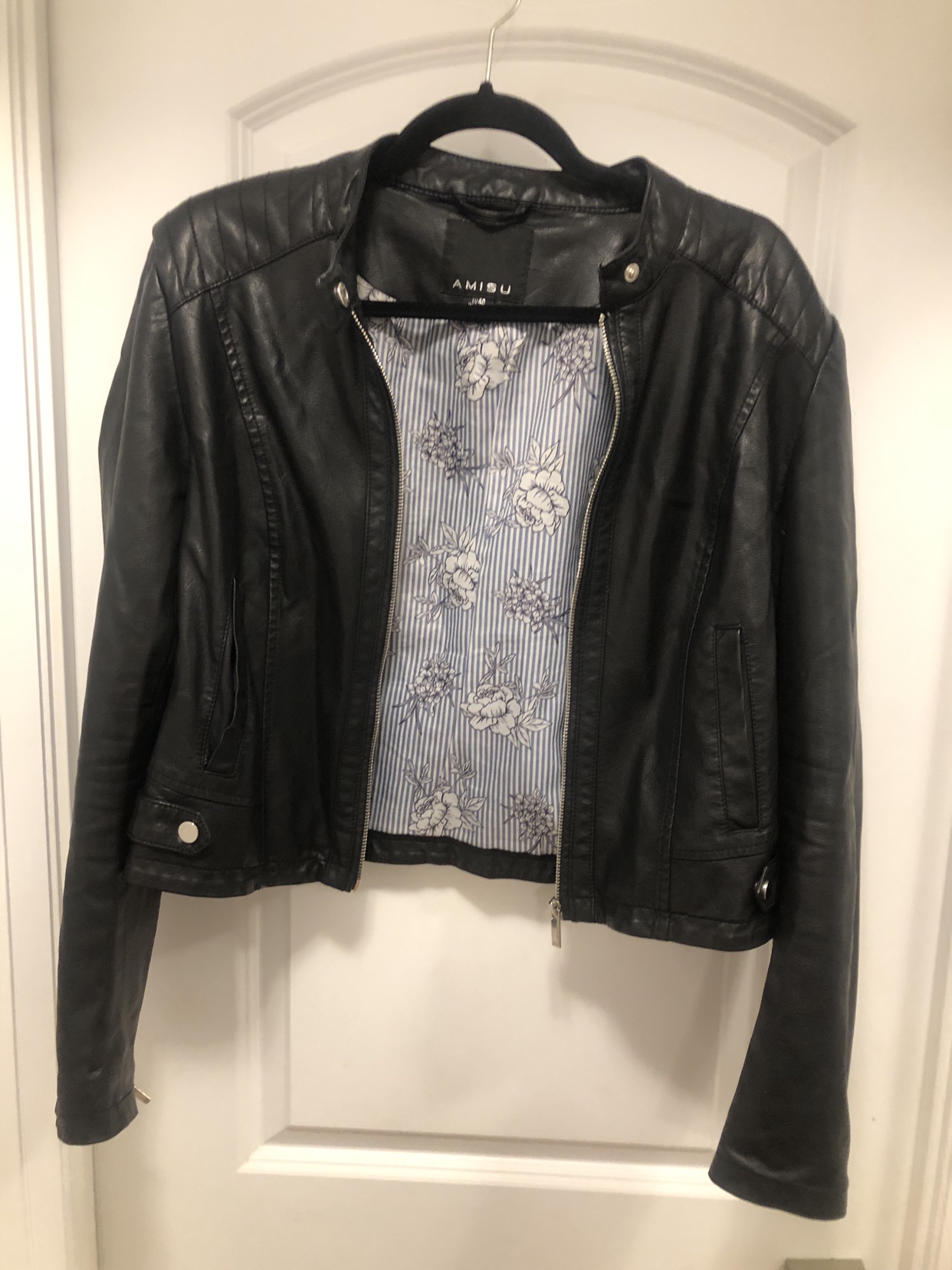 Faux leather jacket - photo 3