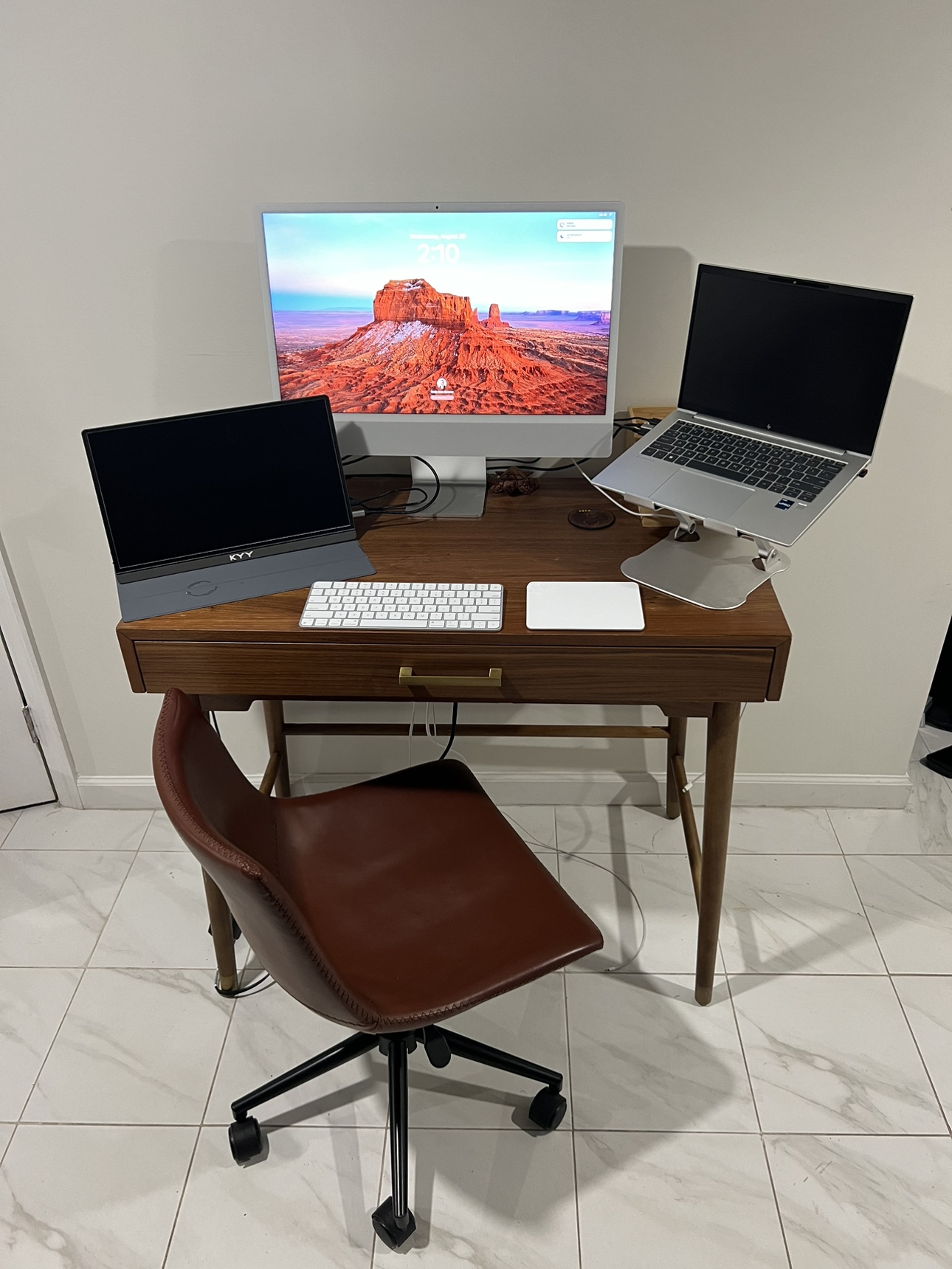 Desk with chair