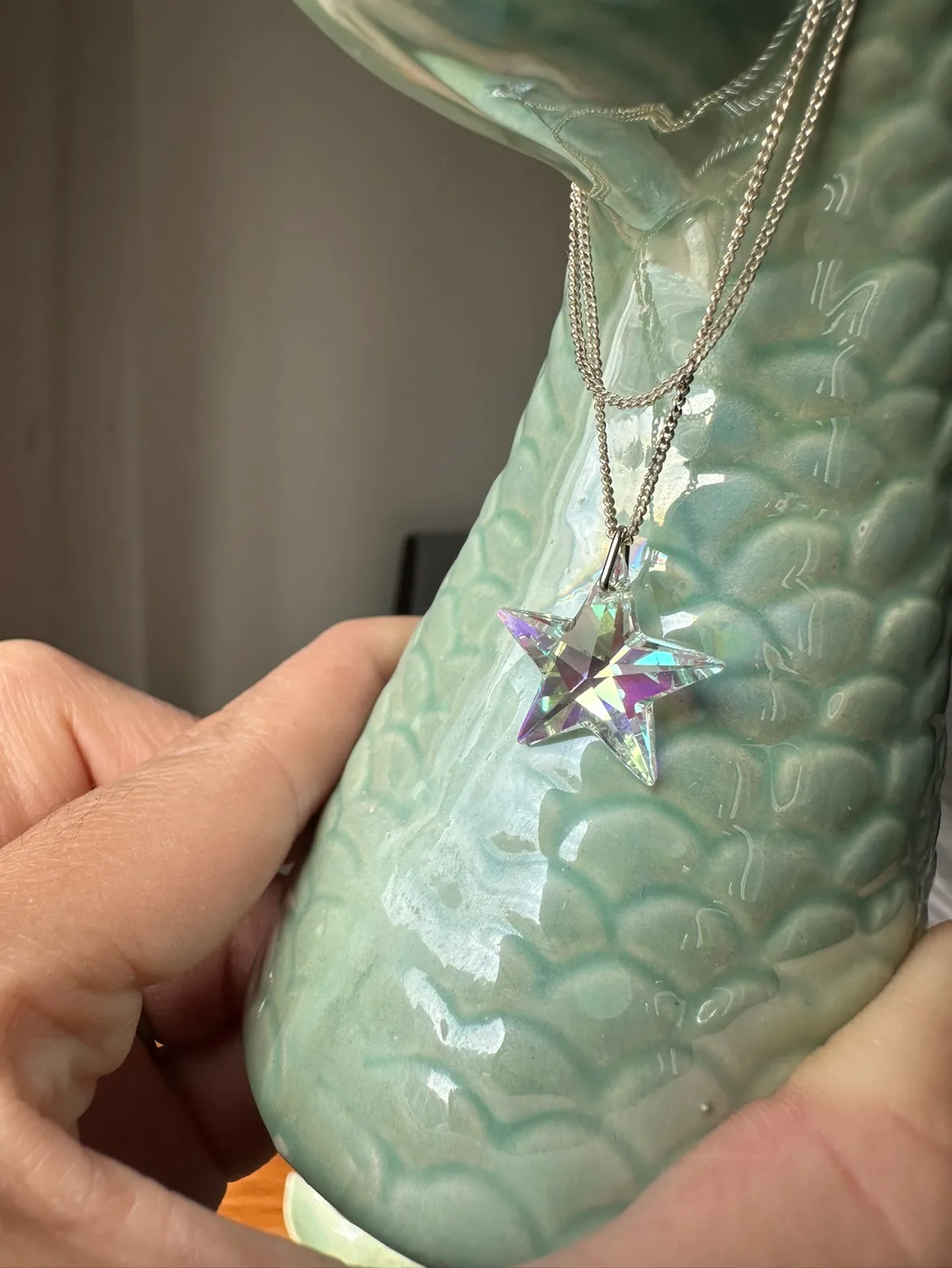 Crystal Star Silver Necklace thumbnail