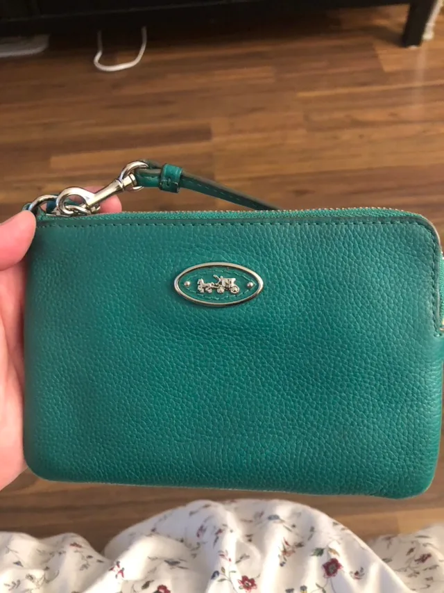 Coach Teal Wristlet thumbnail