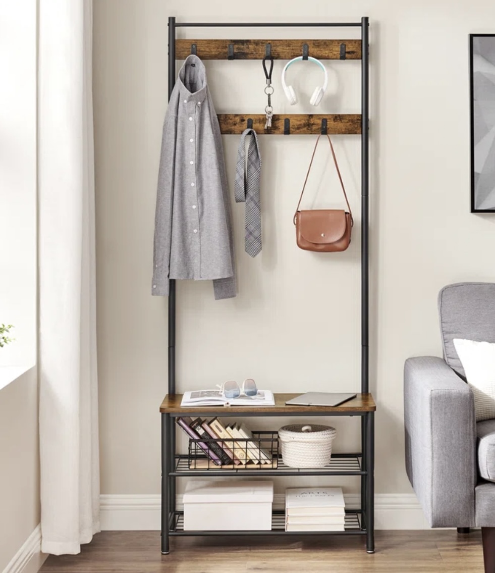 Entryway Coat Rack with Bench and Shoe Shelf - MUST GO BY 8/30