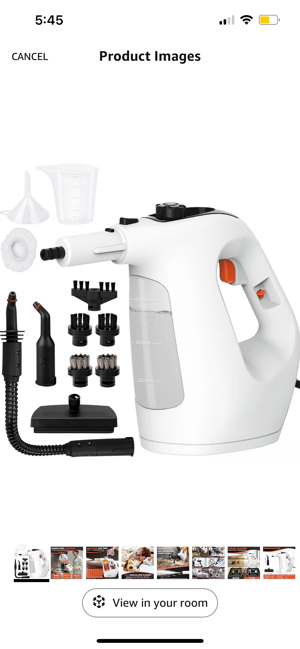 Handheld Steamer for Cleaning, Multipurpose thumbnail