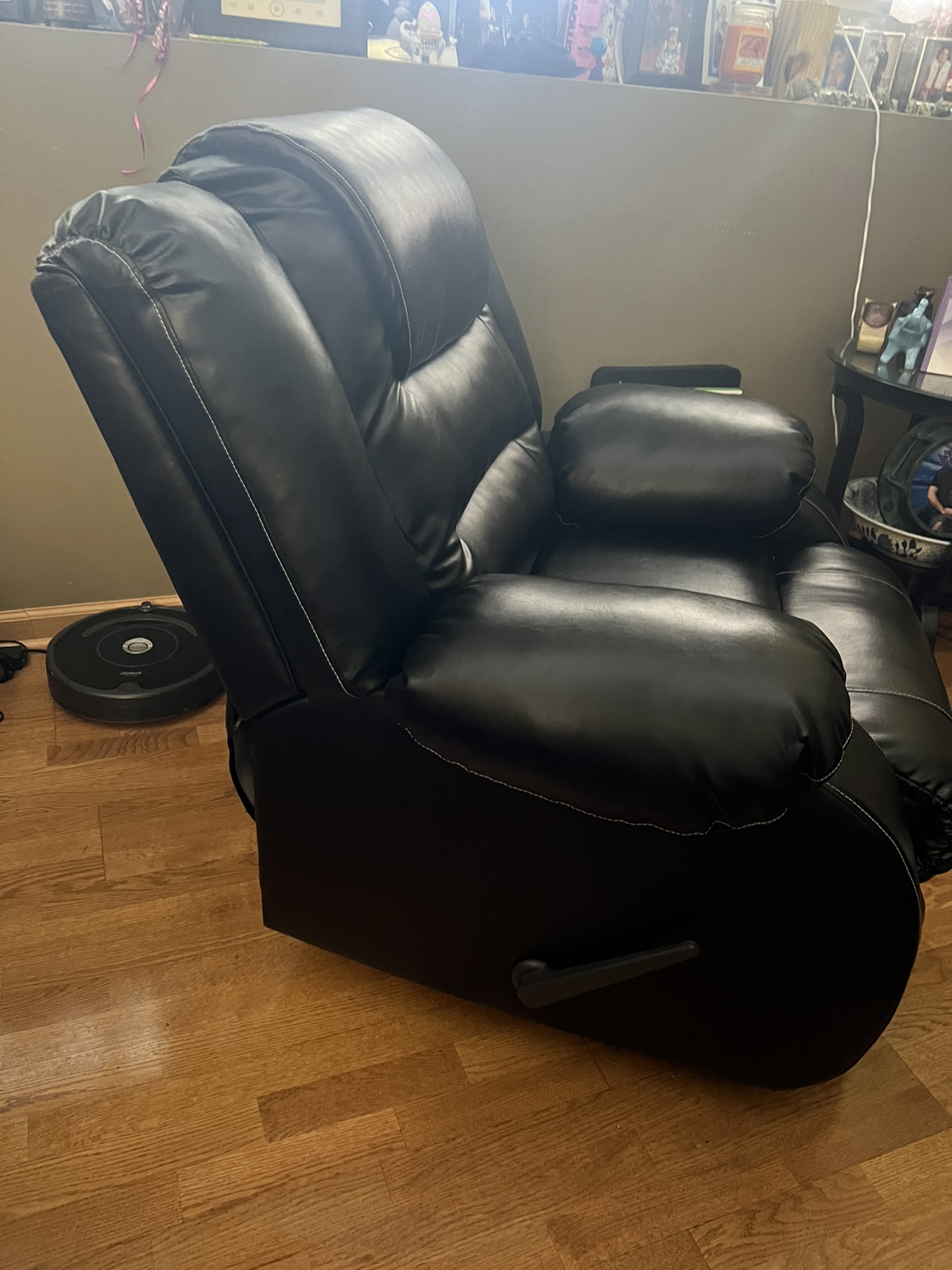 Black leather sectional living room set - photo 4