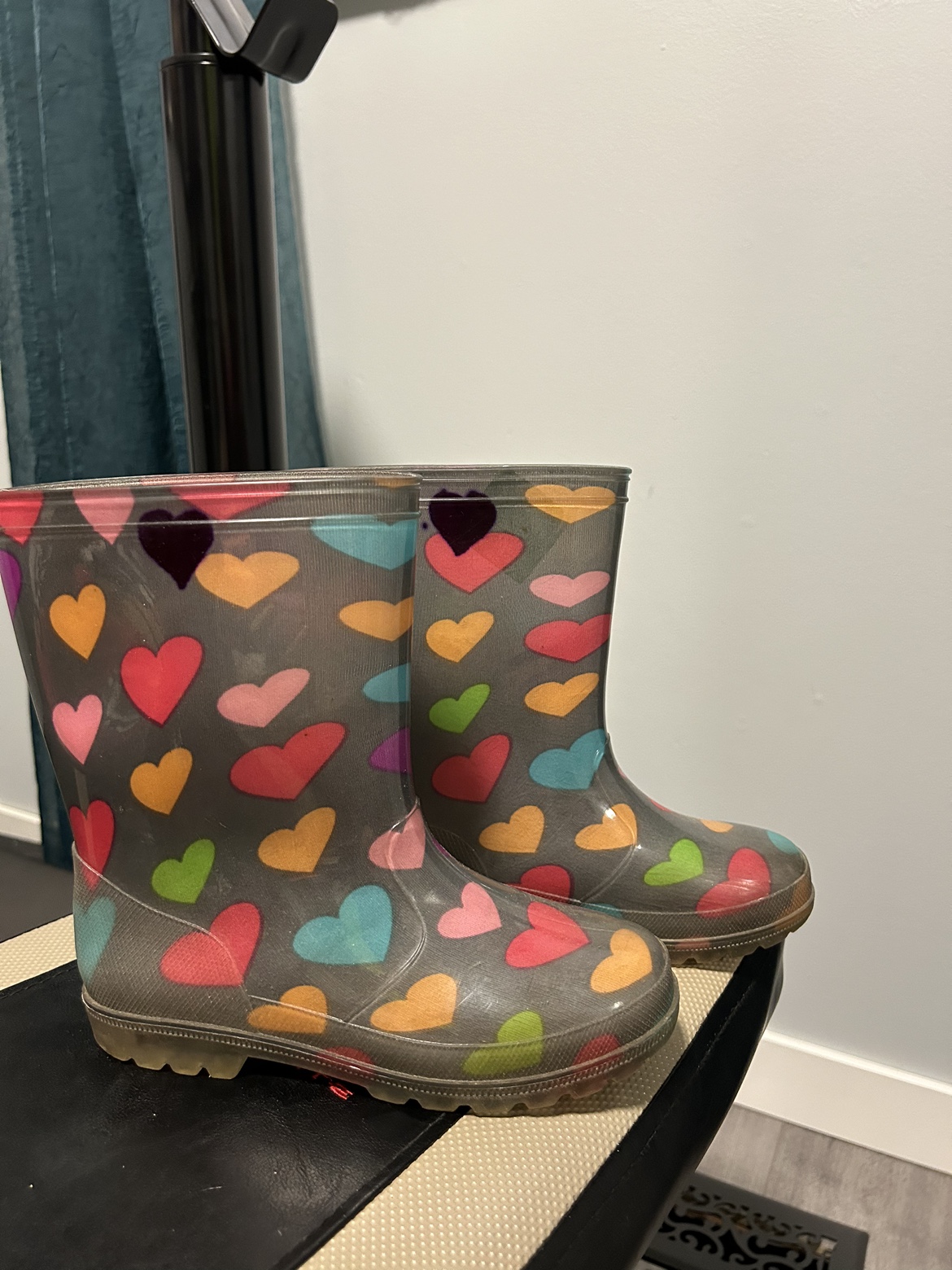 Heart Rain Boots Size 2