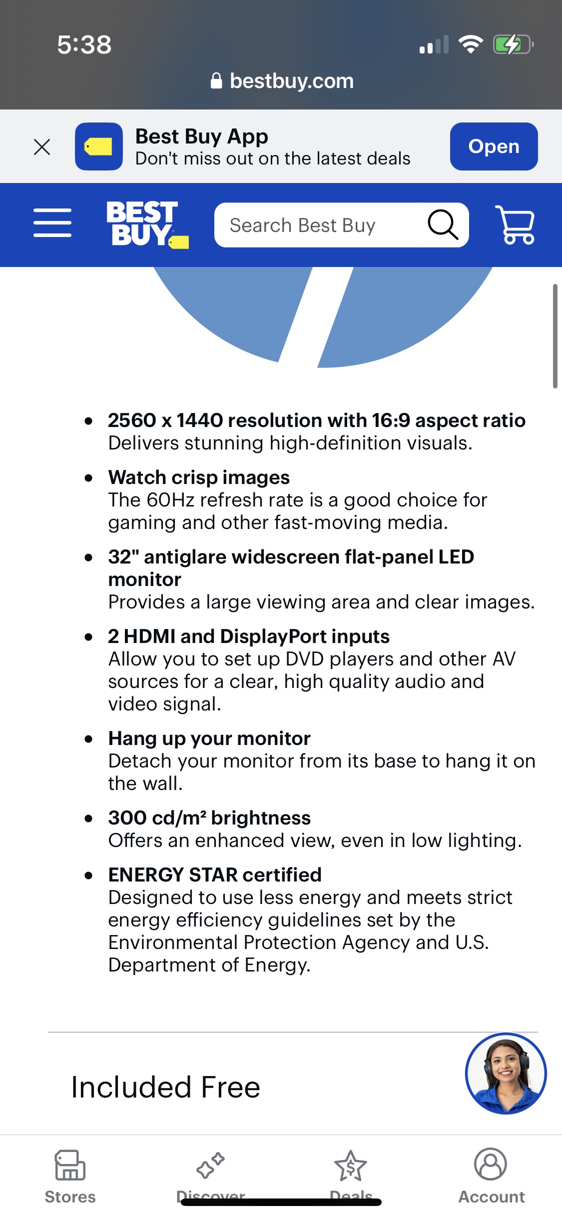 HP Pavilion 32 LED QHD Monitor - photo 3