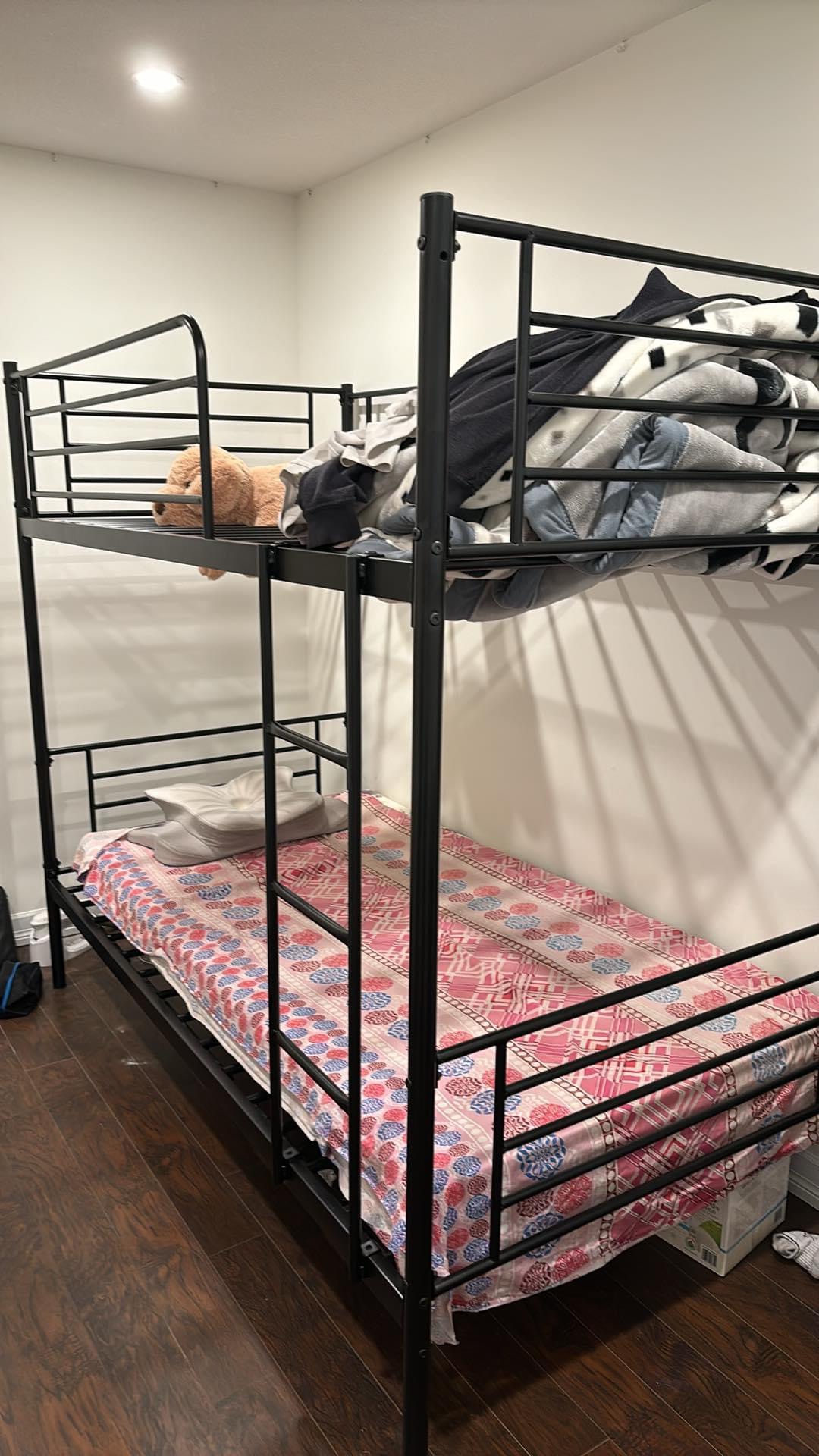 Black Metal Bunk Bed - photo 2