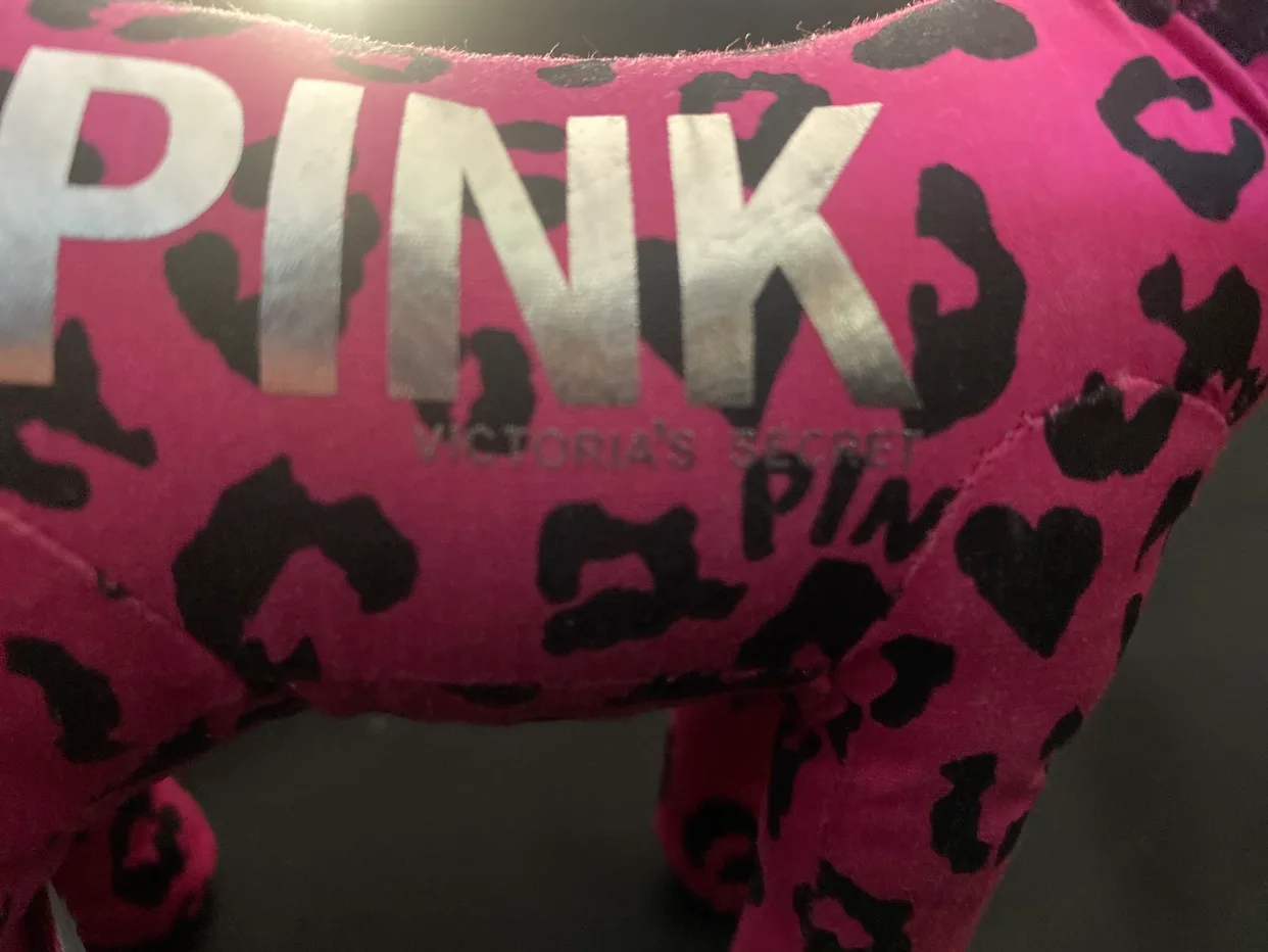 Rare Pink Victoria's Secret Plush Dog image indicator(3)