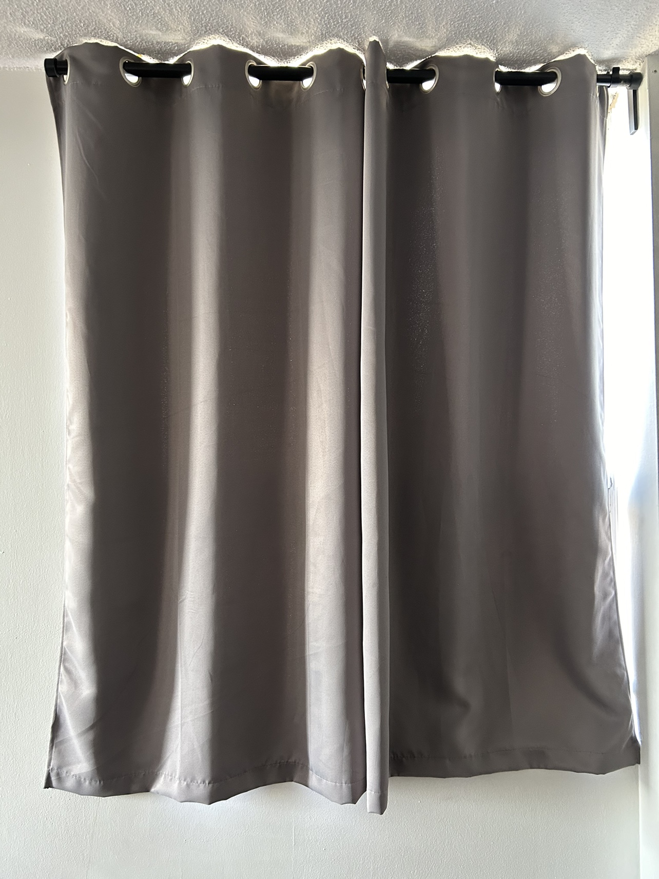 Grey Blackout Curtains (Pair) - photo 2