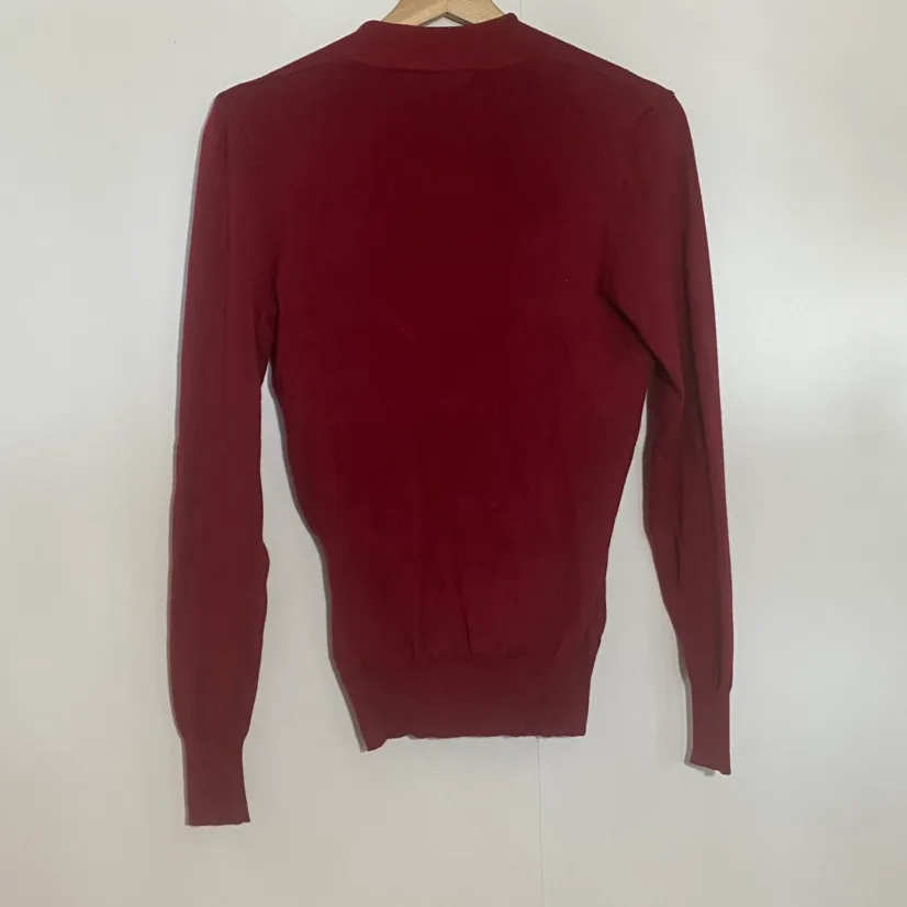 CLEO Red Wrap Sweater image indicator(2)