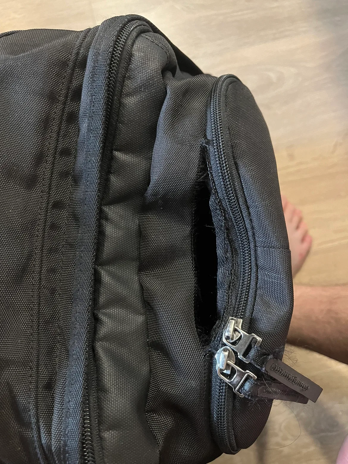 Black backpack w/ rip #freecycle image indicator(3)