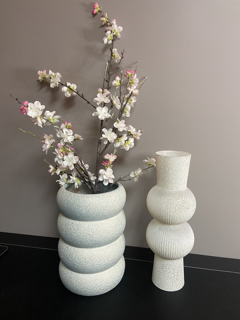 2 vases and flowers