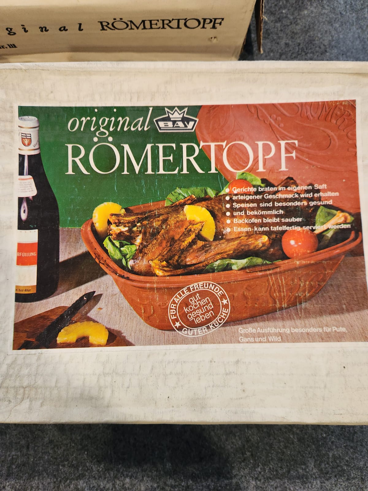 Set of 2 Original Romertopf Clay Baking Dishes