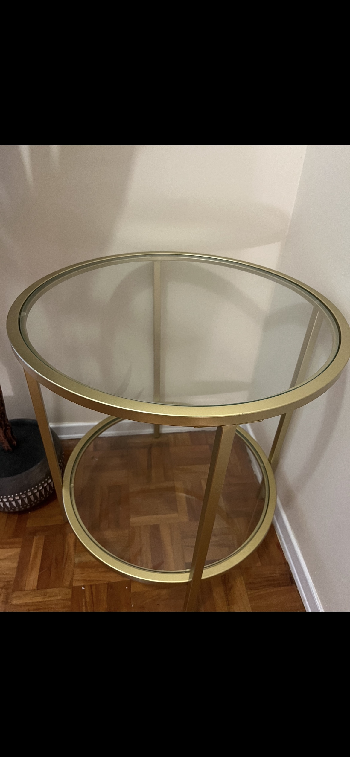 Gold Glass Side Table - photo 3