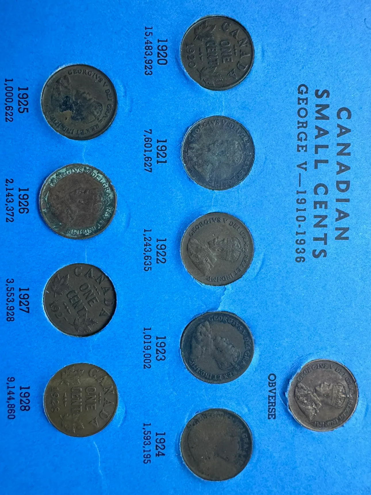 Canada small cent collection 1920 - 1972 image indicator(7)