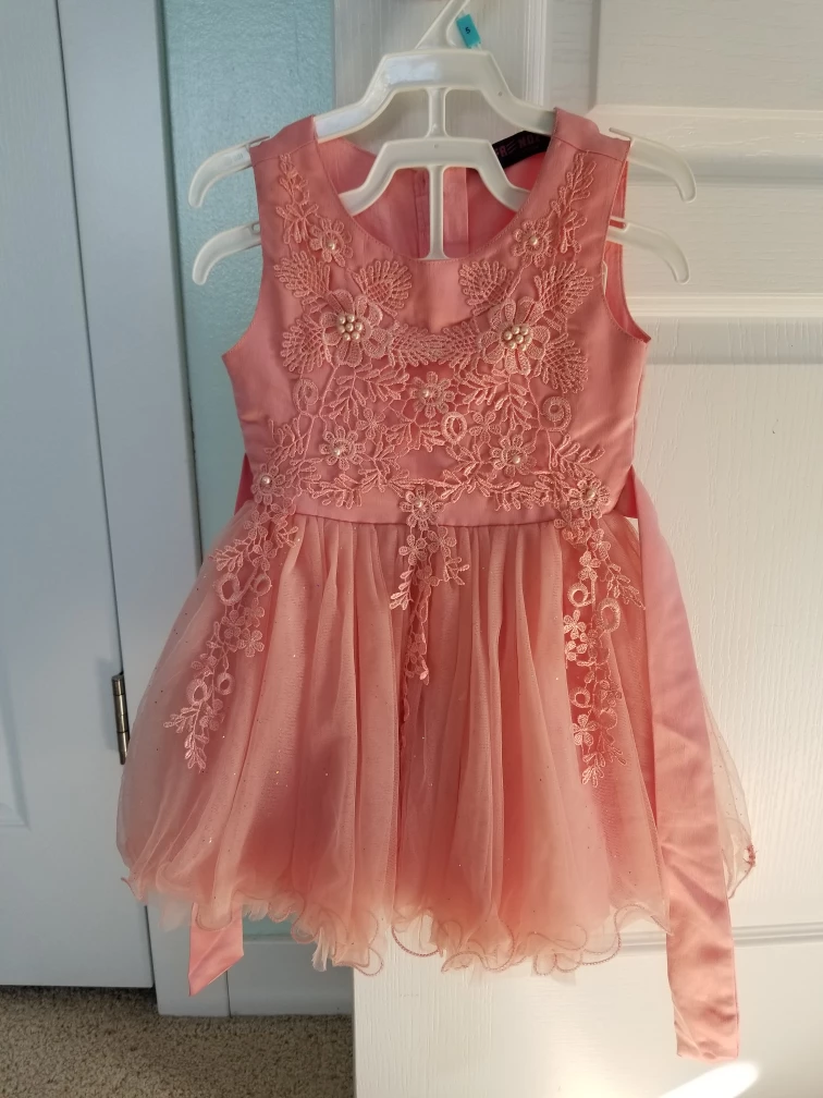 Girls Pink Floral Dress - photo 2