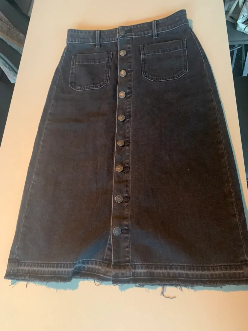 Black Denim button down Skirt from American Eagle Outfitters image indicator(2)