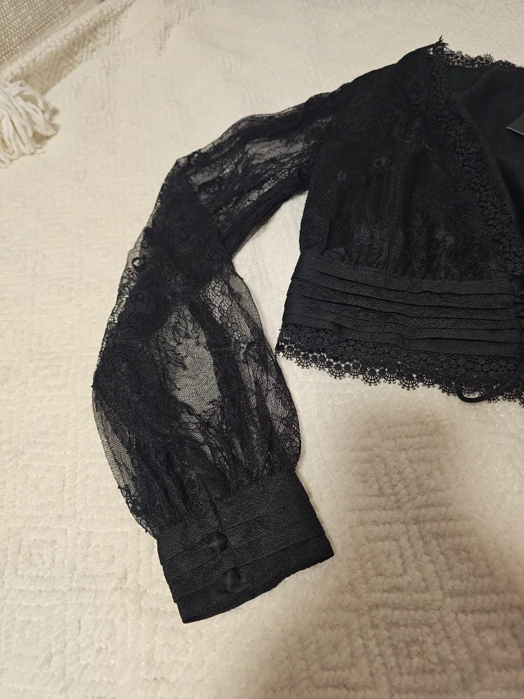 Fashion Nova Black Lace Crop Top image indicator(4)