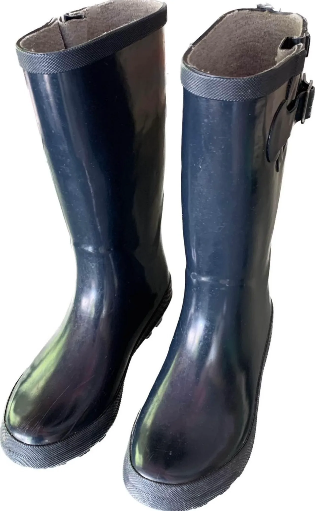 EUC JF Youth Sz 4 Rain Boots image indicator(2)