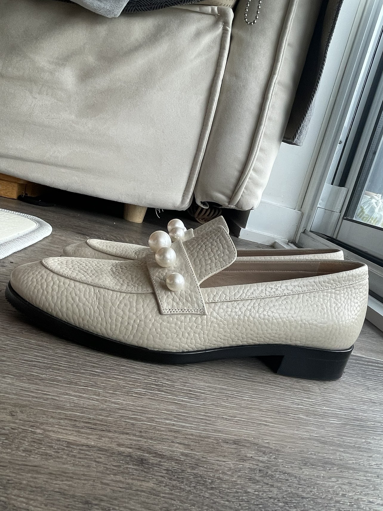 Stuart Weitzman Goldie Loafer | Color: Cream | Size: 6.5 - photo 2