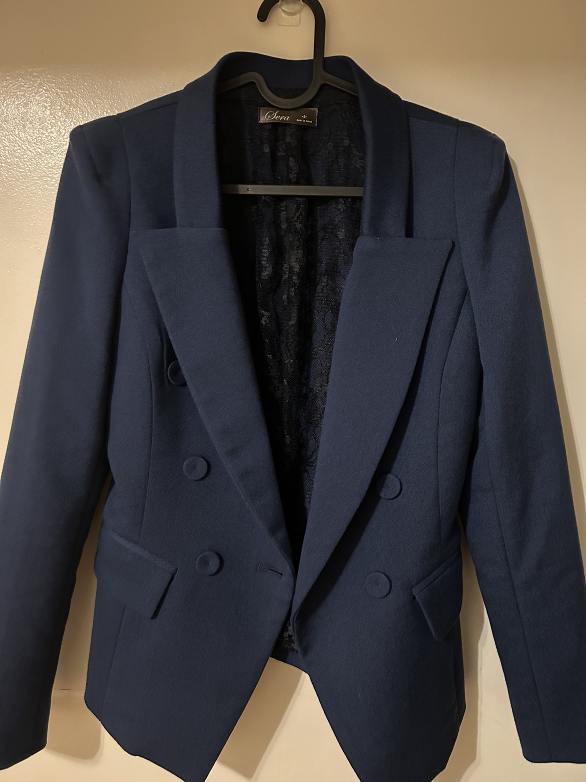 Navy Blazer with Lace Detail inside #freecycle