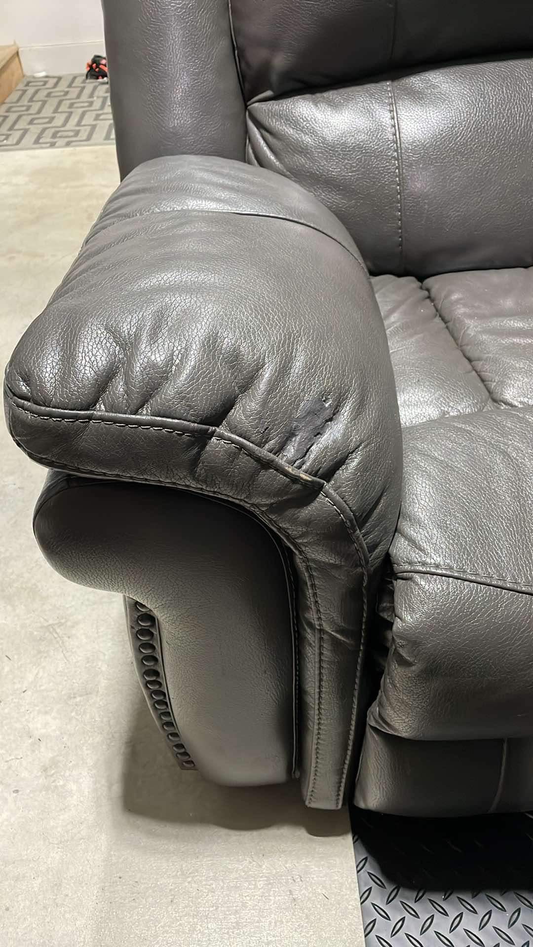 2 Grey Recliner Loveseats - photo 2