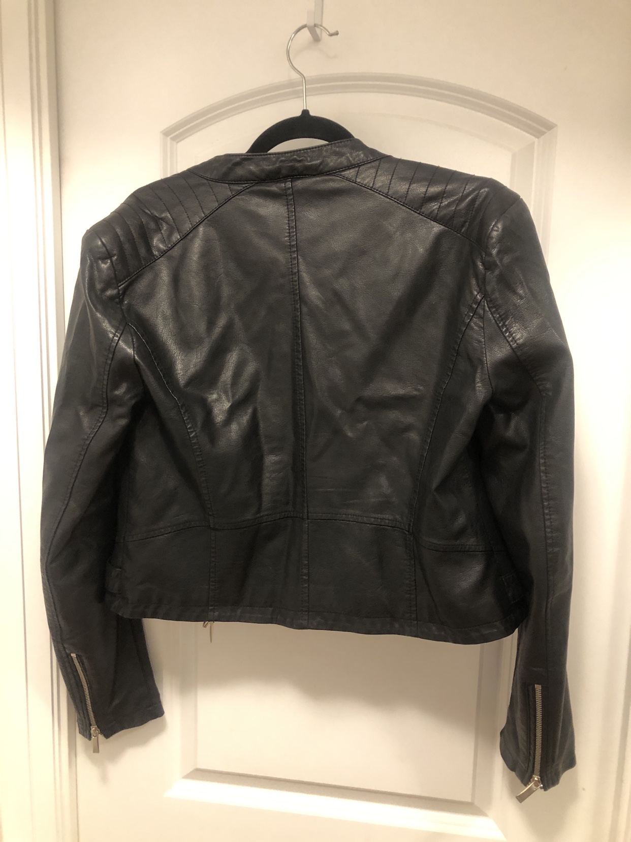 Faux leather jacket - photo 4