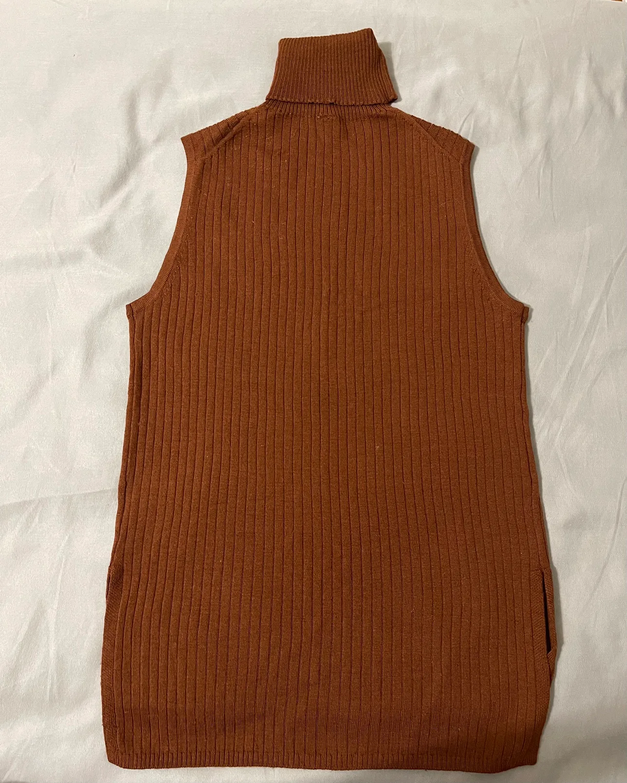 Uniqlo - Brown Turtleneck Sleeveless Sweater image indicator(2)