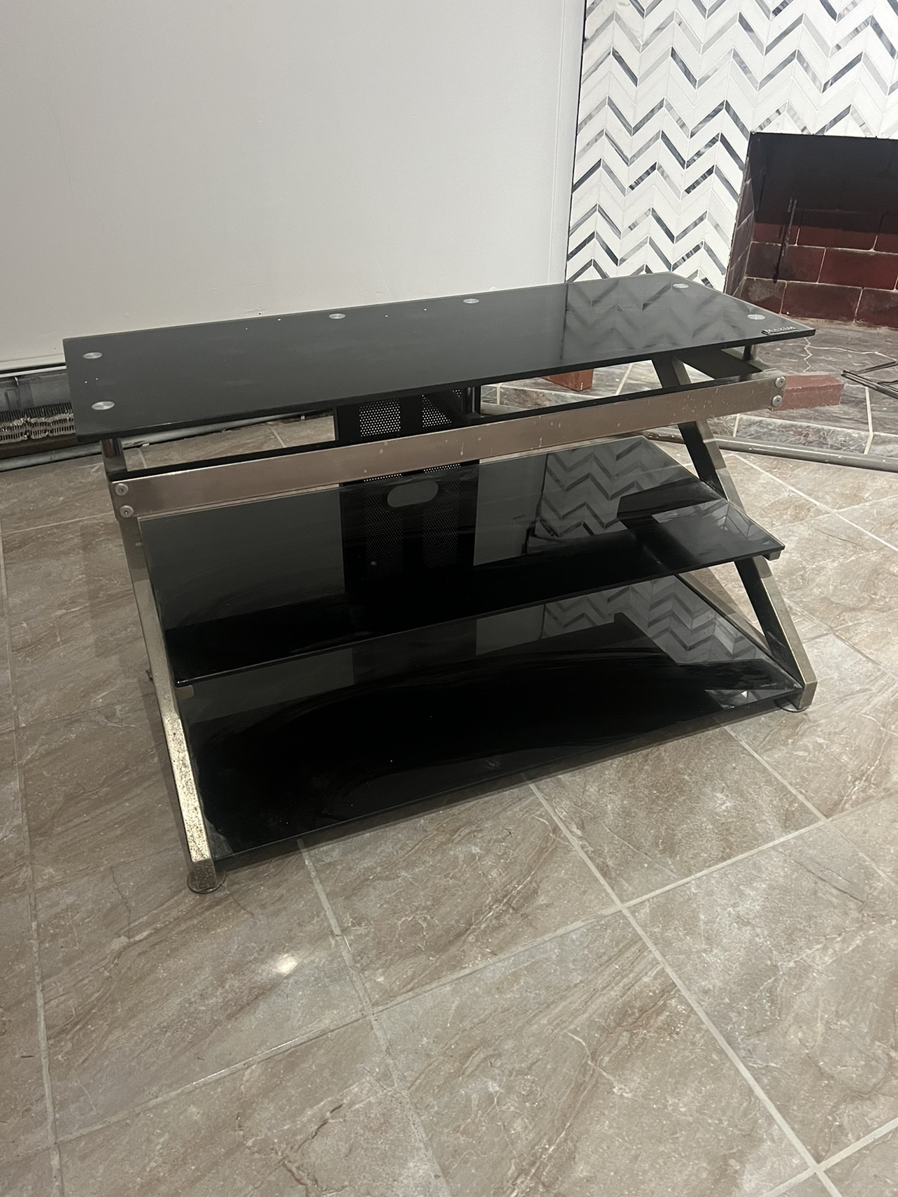 Glass TV stand