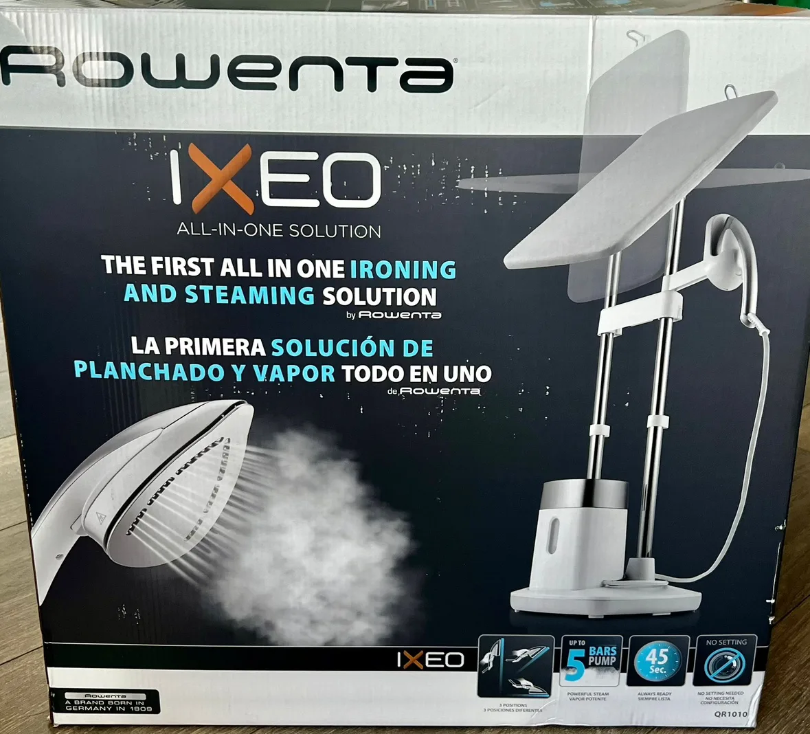 brand new Rowenta ixeo All-In-One Ironing and Steaming Solution. thumbnail