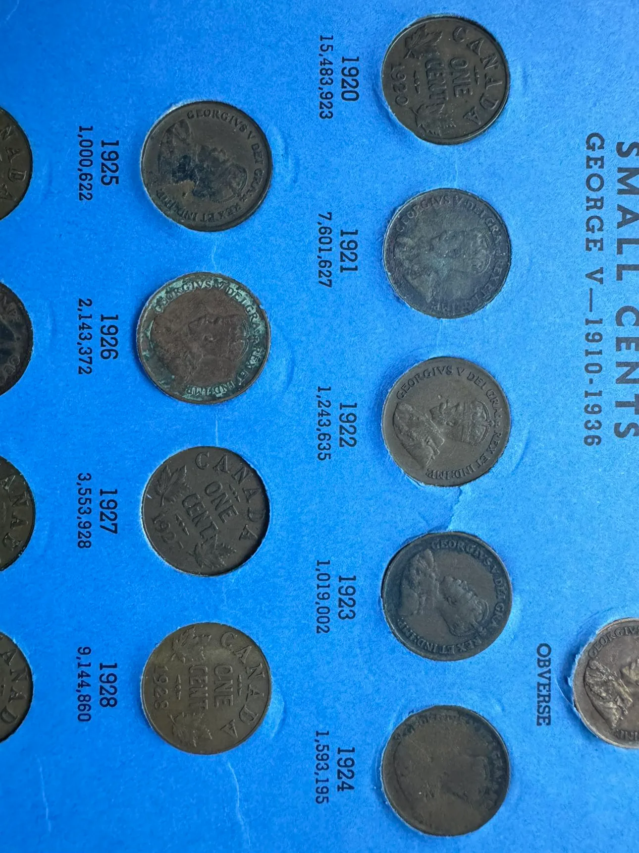 Canada small cent collection 1920 - 1972 image indicator(6)
