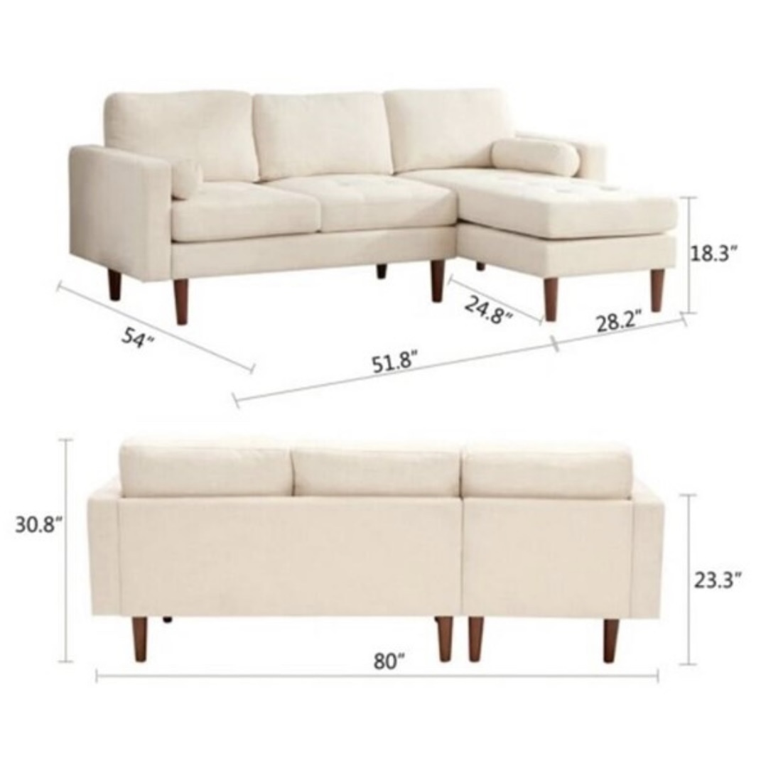 Sectional Sofa, 80 inch L Shape - photo 3