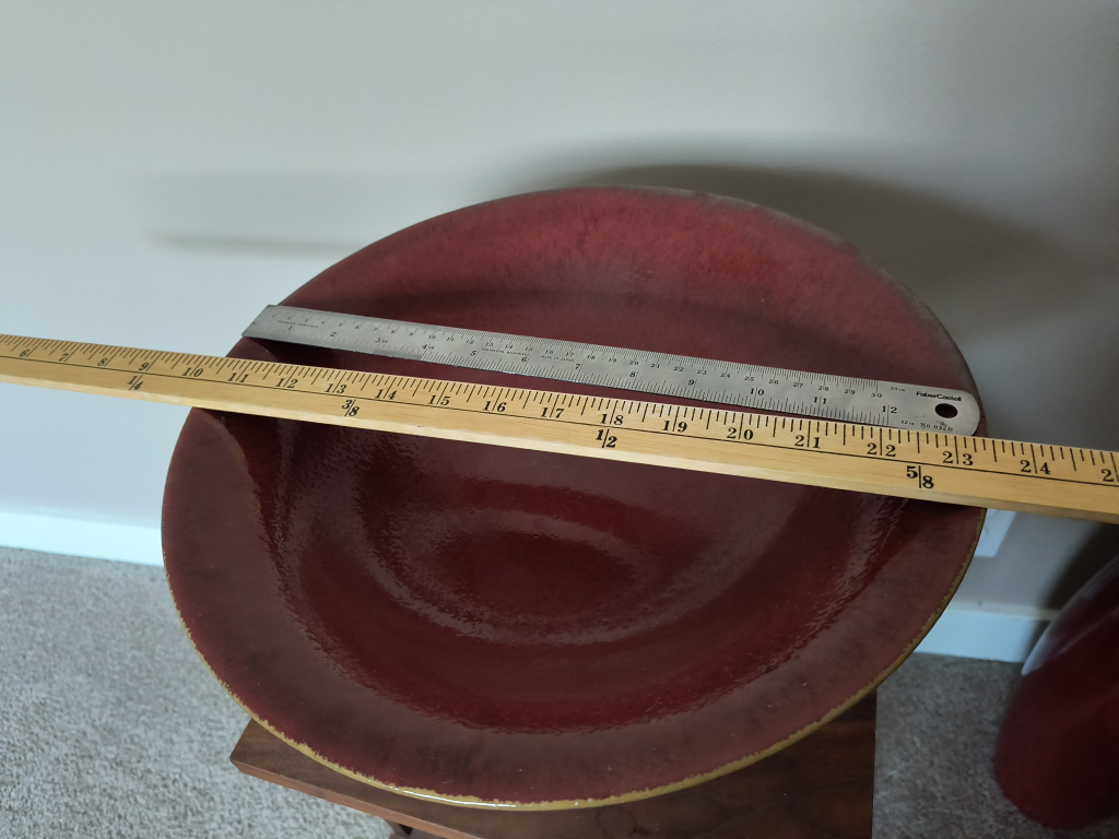 Red Pedestal Bowl - photo 2