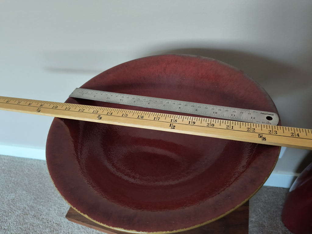Red Pedestal Bowl - photo 4
