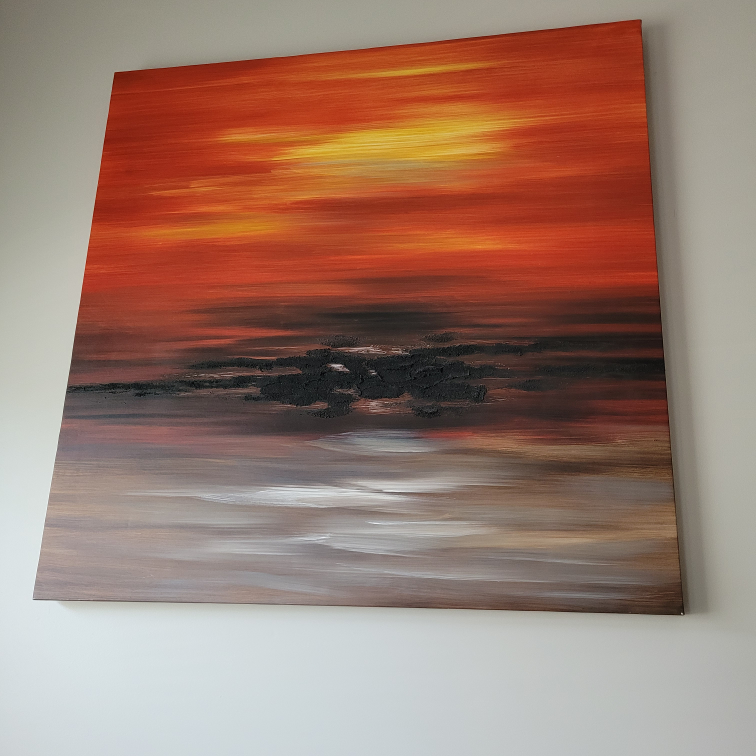 Abstract Sunset Painting