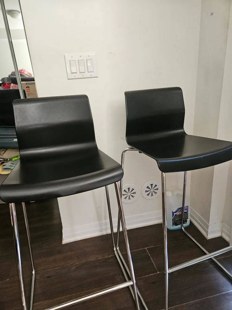 Two Black Kitchen Stools thumbnail