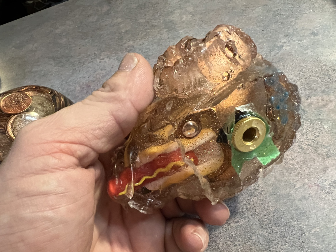 Resin Skull and Hot Dog - photo 2