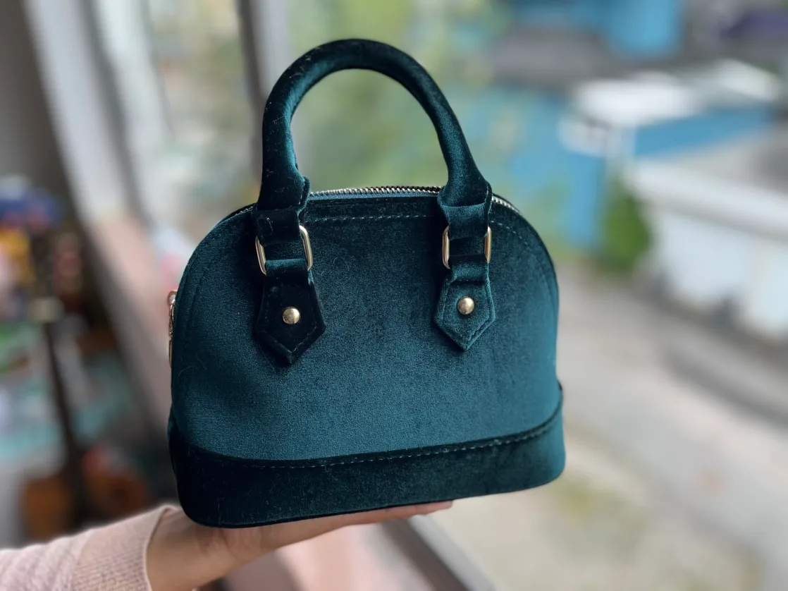 Beautiful velvet mini bag thumbnail