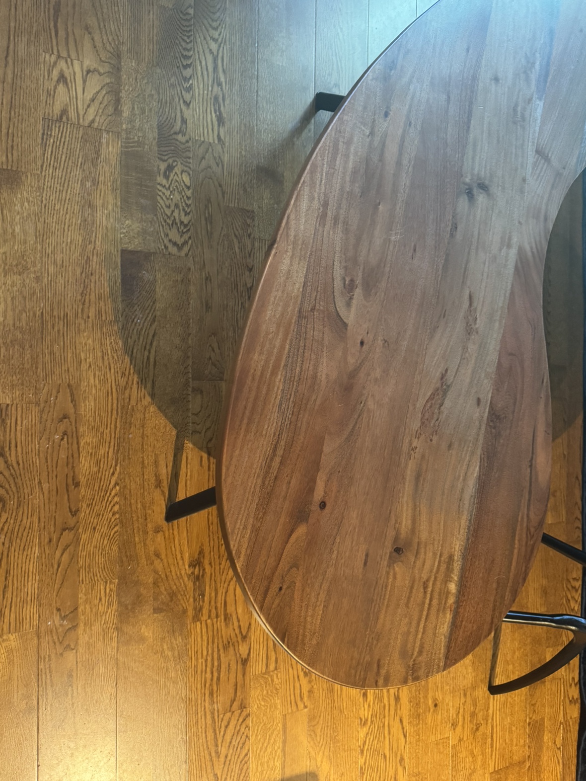 Unique-Shaped Solid Wood Coffee Table - photo 3