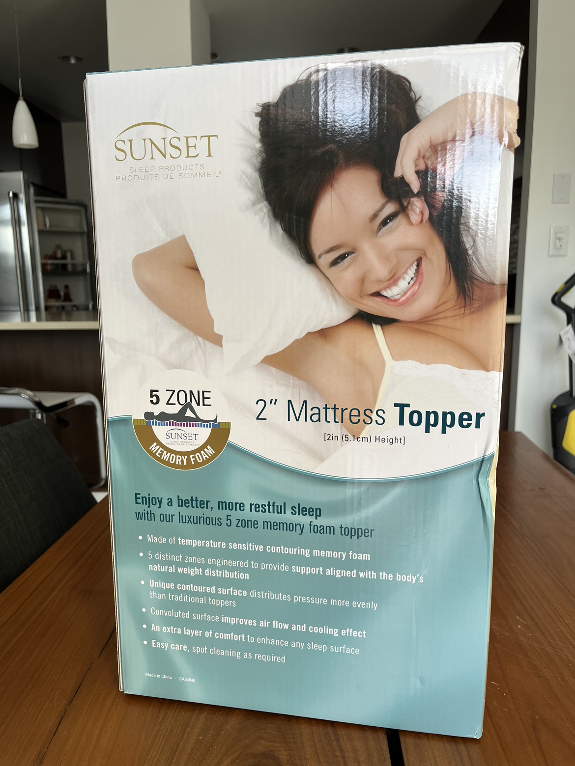 Sunset Sleep 5-Zone Memory Foam Mattress Topper - photo 3
