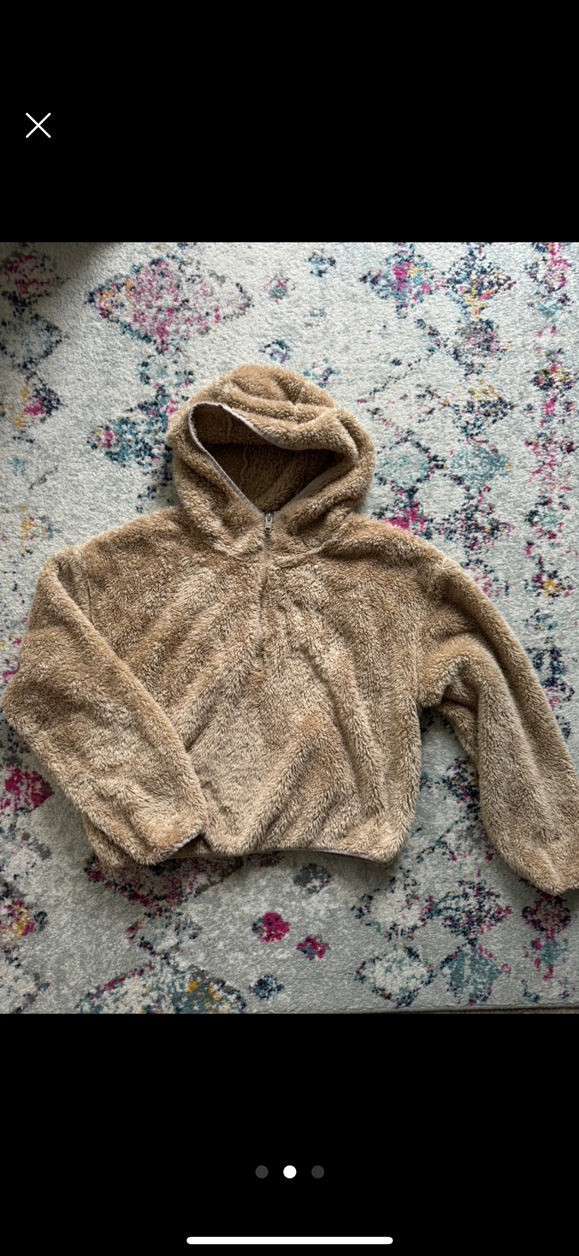 Brown Fuzzy Hoodie - M - photo 2