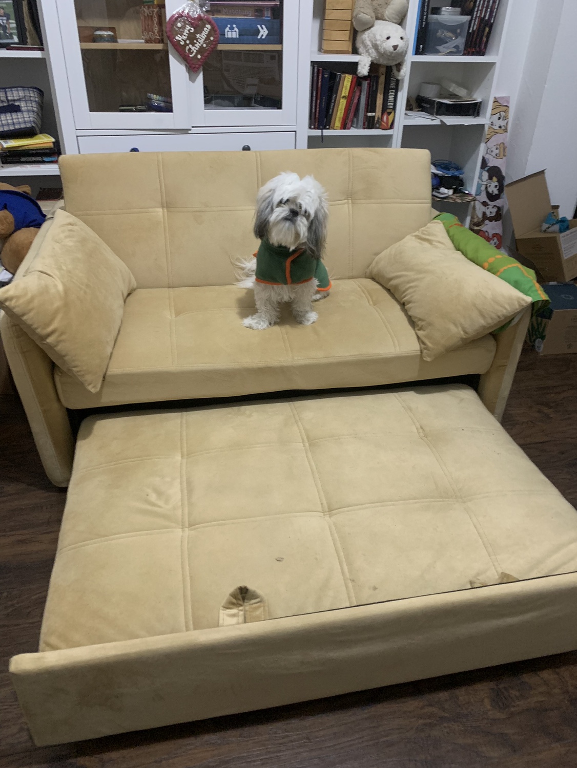 Beige 3-in-1 Convertible Sofa Bed - photo 4