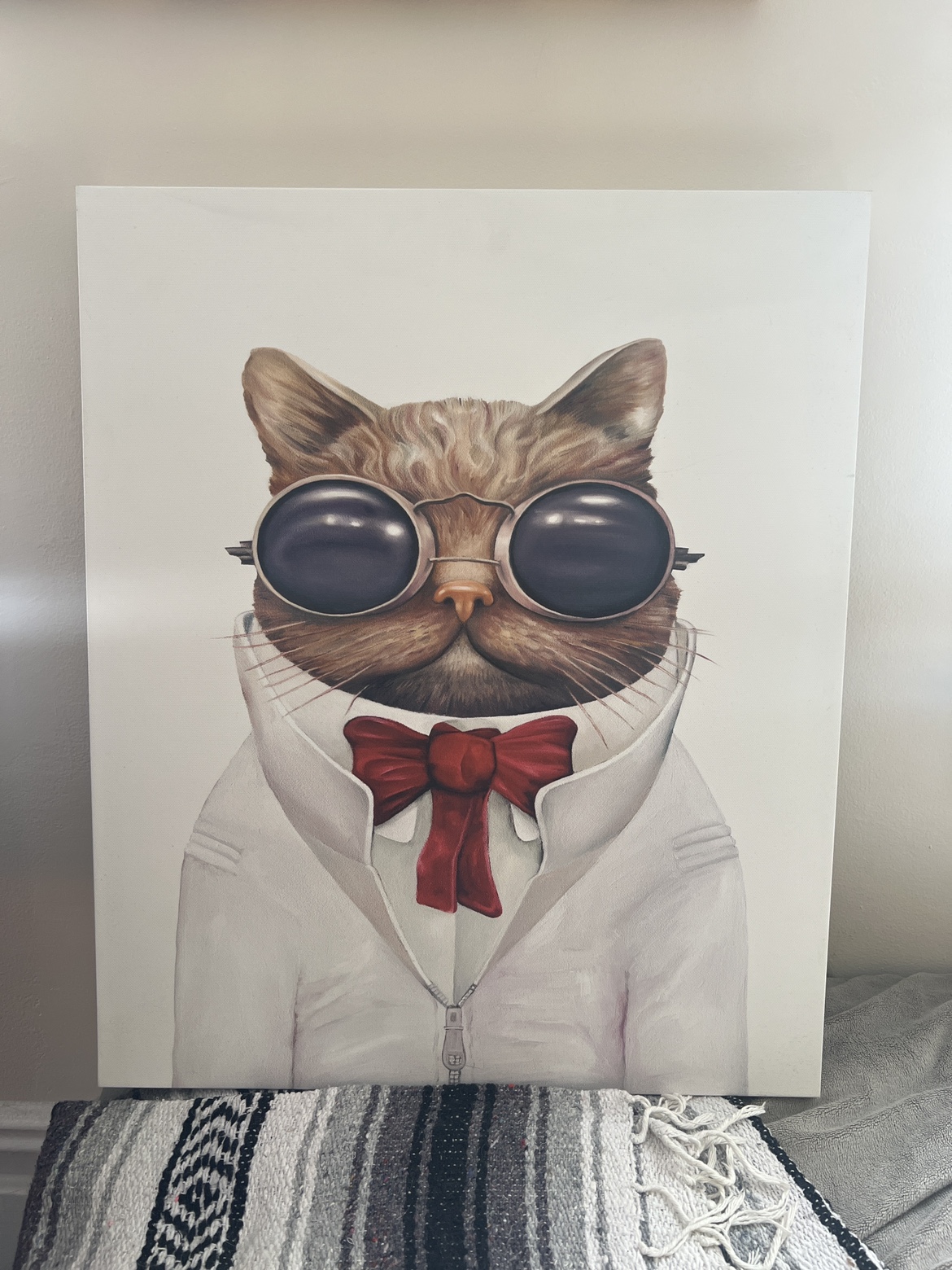 Cat in Sunglasses Canvas Painting