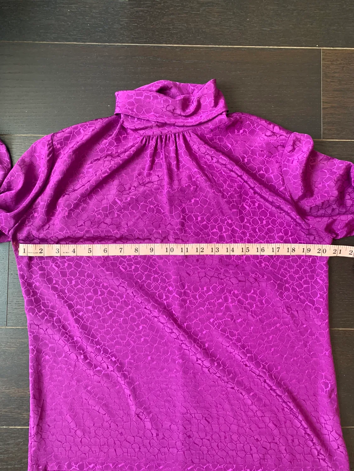 Vintage 70s/80s Purple Mock Neck Blouse w/ Byron Detail image indicator(8)