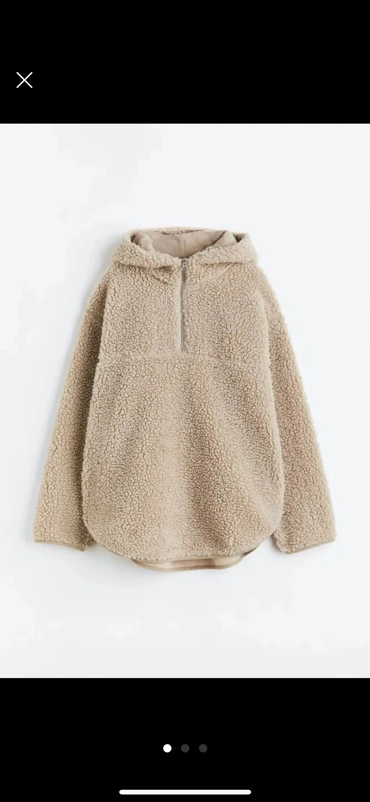 Brown Fuzzy Hoodie - M thumbnail