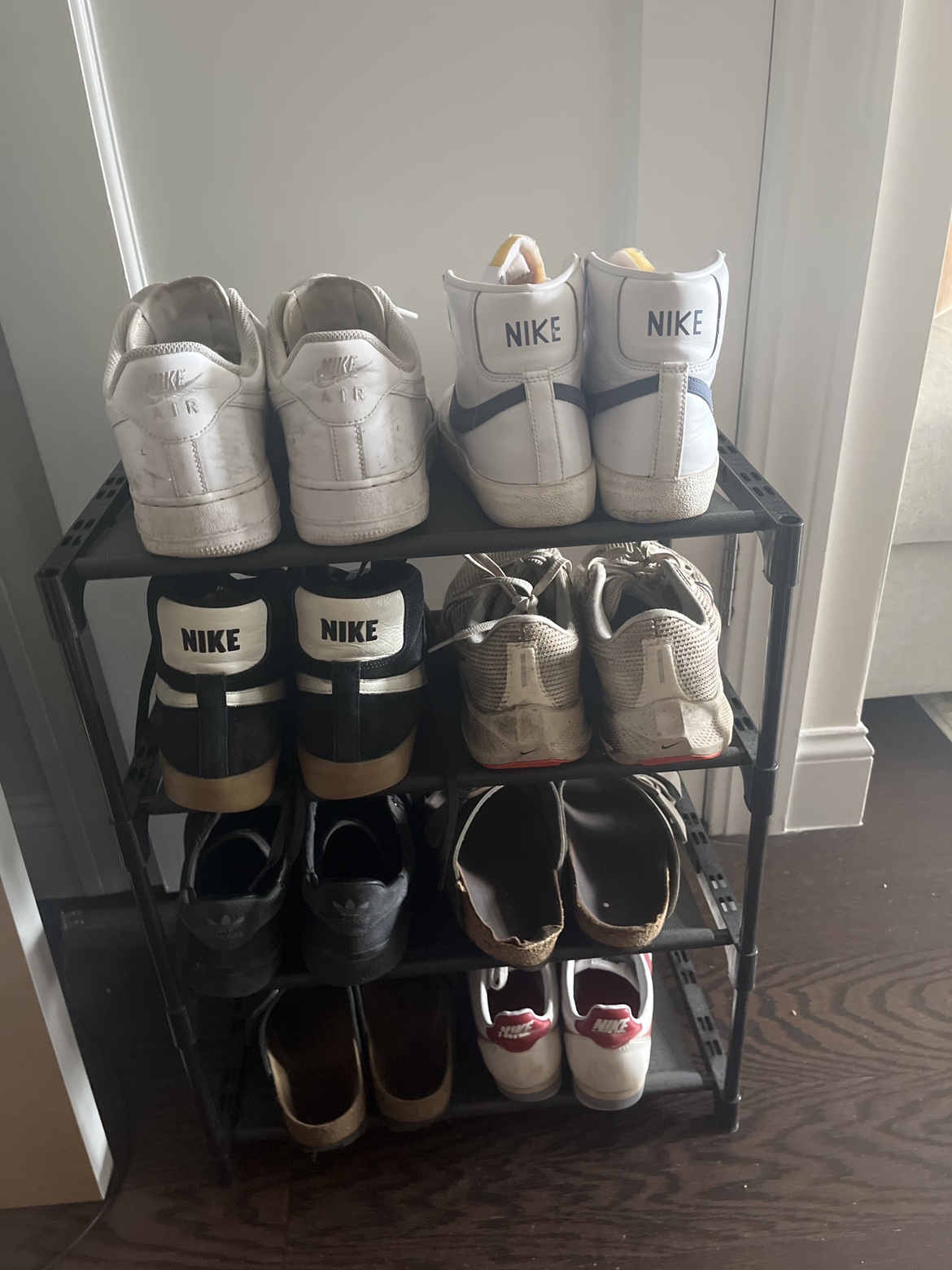 Black 4 Tier Shoe Rack from Amazon