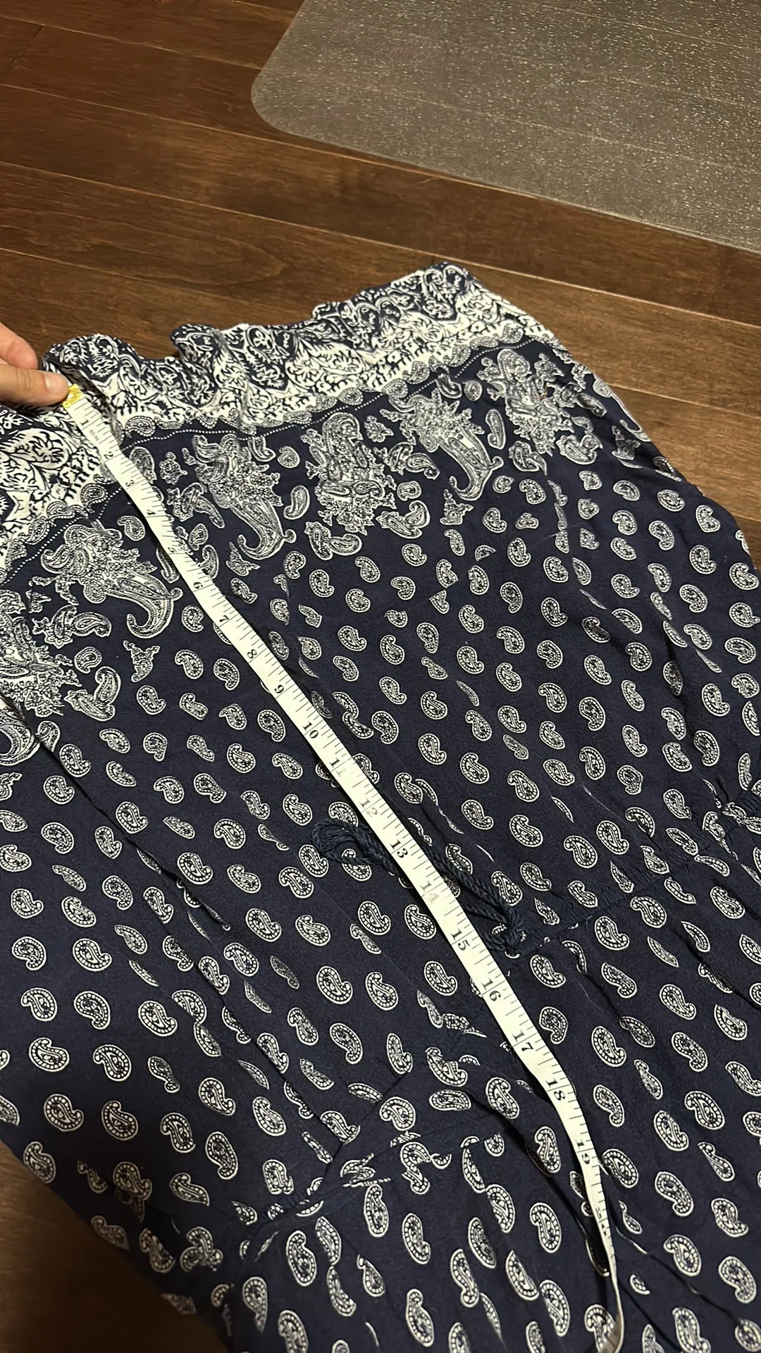 Navy Blue Paisley Romper image indicator(4)