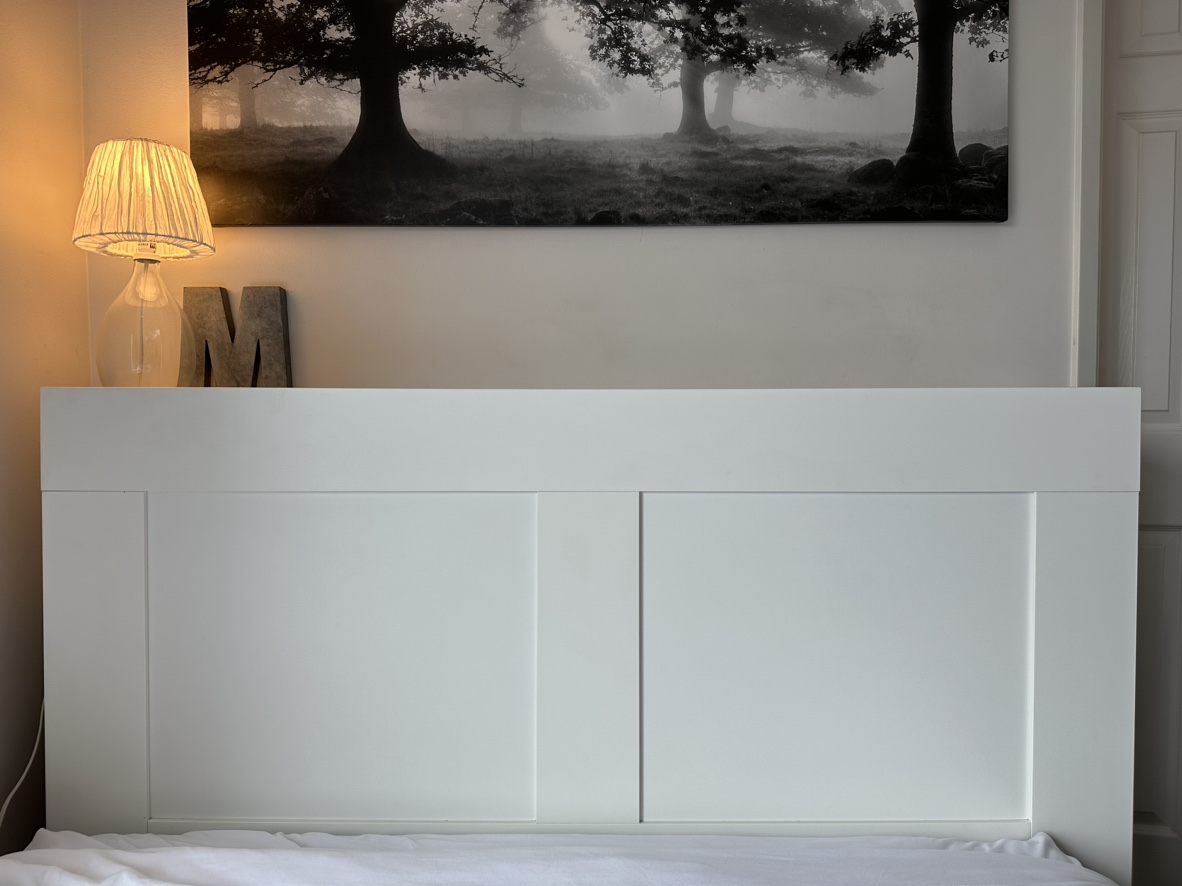White IKEA Brimnes headboard (Queen)