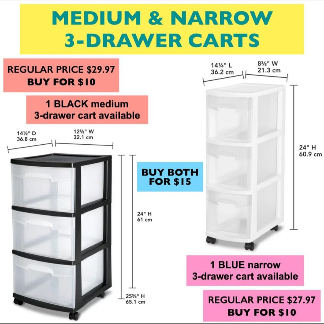 Storage Drawer Carts - different sizes available - photo 4